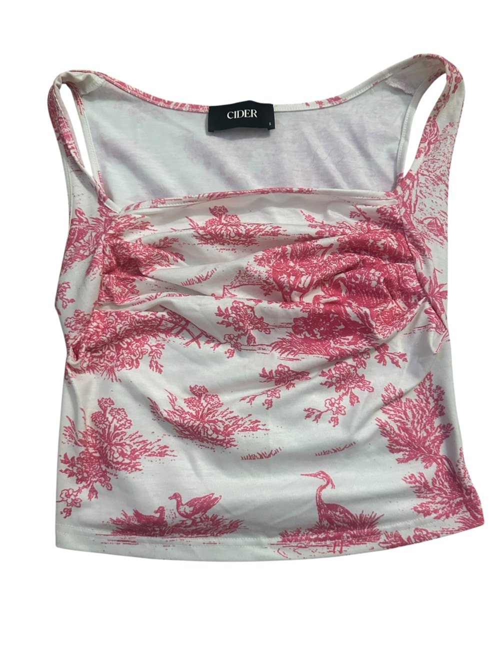 Cider Pink Toile Tank Top